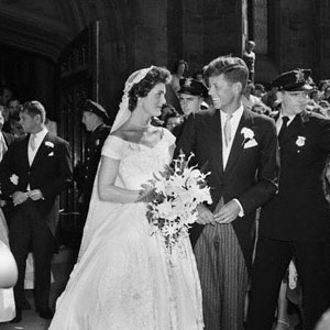 Жаклин Кеннеди в свадебном наряде