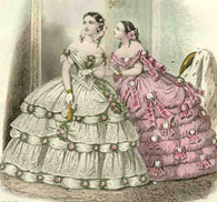 Столь любимый невестами и по сей день кринолин появился во второй половине XIX века. 