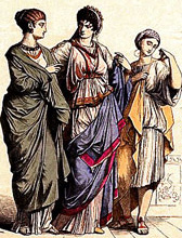 Римляне предпочитали драпировать невесту с головы до пят в покрывало («фламениум») из тонкой дорогой ткани.